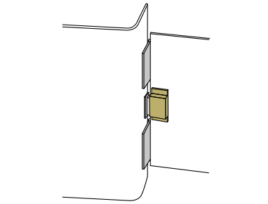 Hinge paired with Magnetic Catch