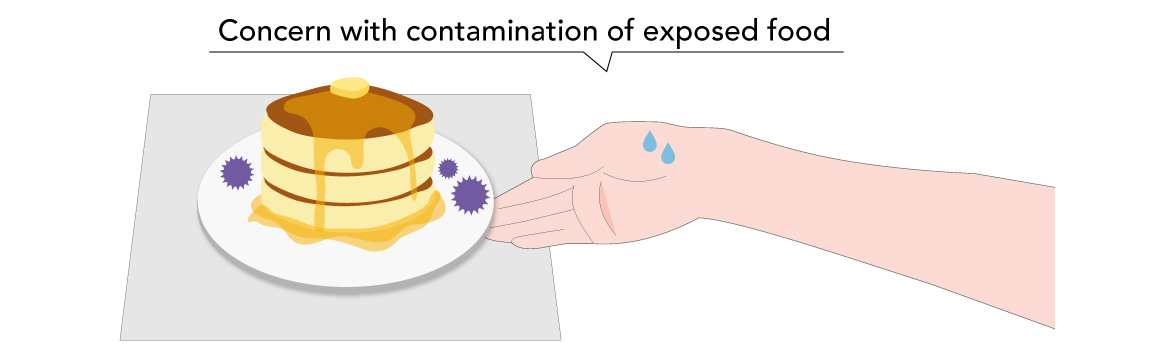 Preocupación por la contaminación de los alimentos expuestos